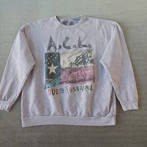 Austin City Limits ACL Music Festival Sweatshirt Mens 2XL Purple Faded Texas USA